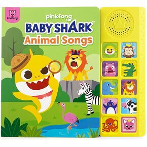 Baby Shark Animal Songs 10 Button Sound Book | Learning & Education Toys | Interactive Books for Toddlers 1-3 | Gifts for Boys & Girls in Saudi Arabia