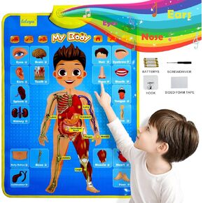 ملصق الحروف الأبجدية من Paloura للأطفال في مرحلة ما قبل المدرسة ورياض الأطفال يتحدثون ABC و123s والموسيقى الإلكترونية التفاعلية ملصق الحائط لعبة تعليمية ولعبة تعليمية وهدية للفتيات والأولاد من عمر 3 4 5 سنوات in Kuwait