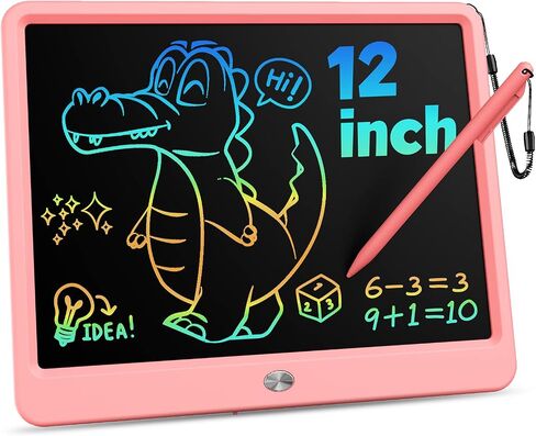 kokodi 12 بوصة كمبيوتر لوحي للكتابة LCD مع قلم مضاد للفقد، لوحة رسم ملونة قابلة للمسح، لوحة رسم ملونة للأطفال الصغار، ألعاب ألعاب مدرسية للسفر بالسيارة للأطفال 3 4 5 6 7 8، هدية عيد ميلاد للفتيات والأولاد والبالغين باللون الأزرق in Kuwait
