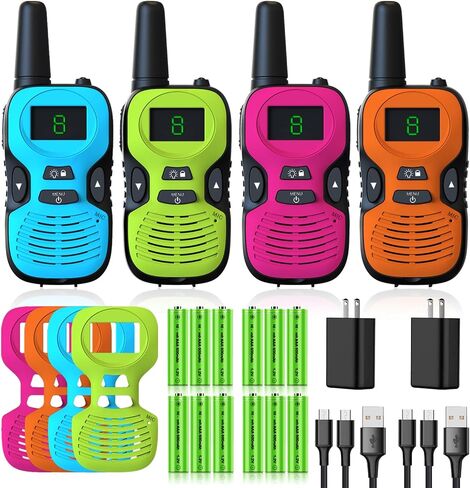 Walkie Talkies for Kids Rechargeable 4 Pack - Outdoor Hiking Camping Toys in Kuwait