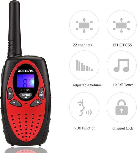 Retevis RT628 Walkie Talkies for Kids,Toys Gifts for 6-12 Years Old Boys Girls,Long Range 2 Way Radio 22CH VOX,Birthday Gift,Family Walkie Talkie for Camping Hiking Indoor Outdoor in Saudi Arabia