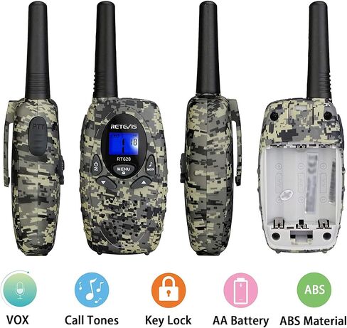 Retevis RT628 Walkie Talkies for Kids,Toys Gifts for 6-12 Years Old Boys Girls,Long Range 2 Way Radio 22CH VOX,Birthday Gift,Family Walkie Talkie for Camping Hiking Indoor Outdoor in Saudi Arabia