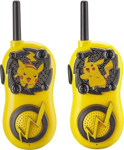 eKids Pokemon Walkie Talkies Pikachu Toys FRS Walkie Talkies for Kids Long Range Static Free Easy to Use For Indoor and Outdoor Games in Saudi Arabia