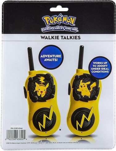 eKids Pokemon Walkie Talkies Pikachu Toys FRS Walkie Talkies for Kids Long Range Static Free Easy to Use For Indoor and Outdoor Games in Saudi Arabia
