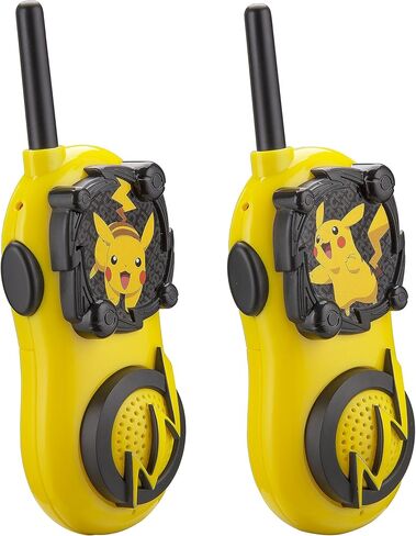 eKids Pokemon Walkie Talkies Pikachu Toys FRS Walkie Talkies for Kids Long Range Static Free Easy to Use For Indoor and Outdoor Games in Saudi Arabia