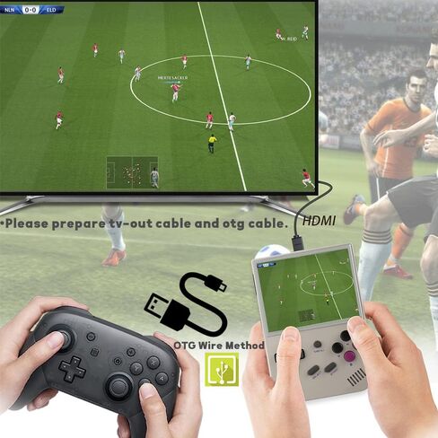 RG35XX Handheld Game Console 3.5 inch IPS Retro Games Consoles Classic Emulator Hand-held Gaming Console Preinstalled Hand Held Video Games System with Portable Case 64GB Retro Gray in Saudi Arabia