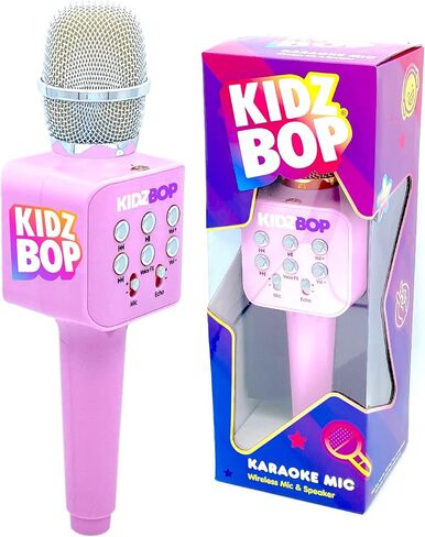 هدية ميكروفون Move2Play Kidz Bop Karaoke، العلامة التجارية الموسيقية الناجحة للأطفال، لعبة للفتيات والأولاد بعمر 4، 5، 6، 7، 8، 9، 10 سنوات، وردي in Saudi Arabia