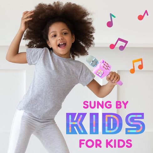 هدية ميكروفون Move2Play Kidz Bop Karaoke، العلامة التجارية الموسيقية الناجحة للأطفال، لعبة للفتيات والأولاد بعمر 4، 5، 6، 7، 8، 9، 10 سنوات، وردي in Saudi Arabia