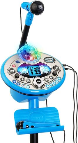 VTech Kidi Star Karaoke Machine Deluxe, 2 Microphones with AC Adapter, Blue in Saudi Arabia