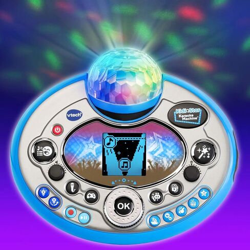 VTech Kidi Star Karaoke Machine Deluxe, 2 Microphones with AC Adapter, Blue in Saudi Arabia