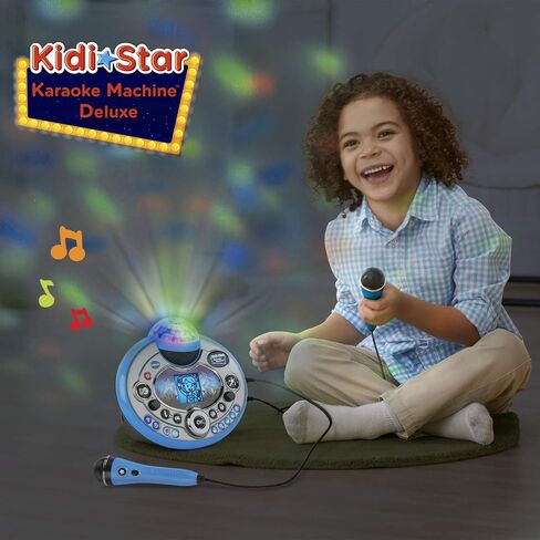 VTech Kidi Star Karaoke Machine Deluxe, 2 Microphones with AC Adapter, Blue in Saudi Arabia