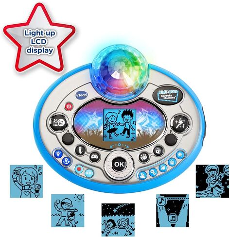 VTech Kidi Star Karaoke Machine Deluxe, 2 Microphones with AC Adapter, Blue in Saudi Arabia