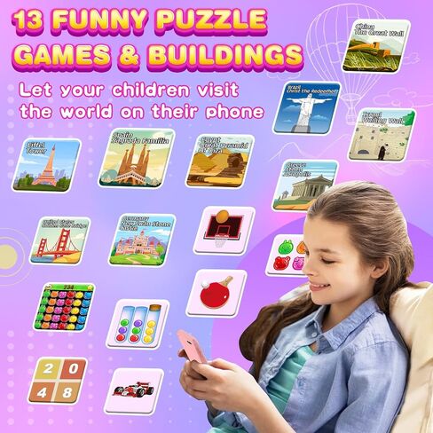 Sedzofan ترقية هاتف الأطفال، ألعاب للأولاد من عمر 3 4 5 6 سنوات تعمل باللمس مشغل موسيقى MP3 مع كاميرا مزدوجة، متتبع العادة، ألعاب الأطفال الصغار لعبة الهاتف الذكي المحمولة للأولاد من عمر 3-6 سنوات مع بطاقة SD in Saudi Arabia