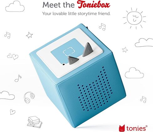 Toniebox Audio Player Starter Set with Peppa Pig, George, and Playtime Puppy - Listen, Learn, and Play with One Huggable Little Box - Light Blue in Saudi Arabia