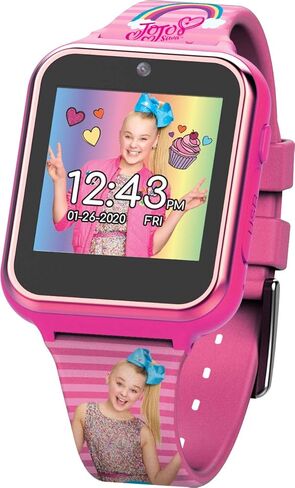 Accutime Kids Nickelodeon JoJo Siwa Educational Learning Touchscreen Smart Watch Toy for Girls, Boys, Toddlers - Selfie Cam, Learning Games, Alarm, Calculator, Pedometer & More (Model: JOJ4128AZ) in Saudi Arabia