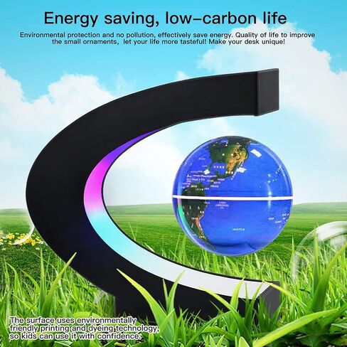 Magnetic Levitation Globe with LED Light, Cool Gadgets Floating Lamp Globe Decor, Cool Gifts for Men/Father/Husband/Boyfriend/Kids/Boss, Great Technology Graduation Gifts Valentine's Day Gift (Blue) in Saudi Arabia