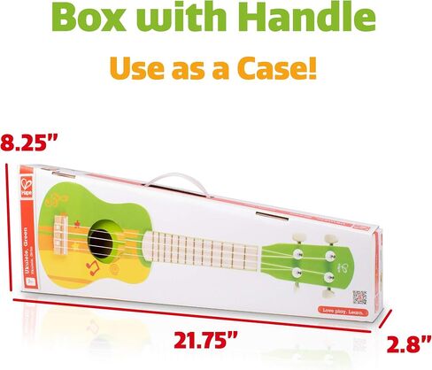 Hape Kid’s Wooden Toy Ukulele | 21 Inch Wooden Ukulele Musical Instrument with Vibrant Sound and Tunable Nylon Strings for Children, Blue in Saudi Arabia