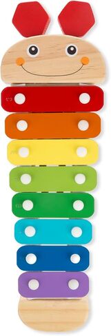 Melissa & Doug Caterpillar Xylophone Musical Toy With Wooden Mallets 15.25" x 6.5" x 1.5 - For Toddlers,Ages 3+,Blue in Saudi Arabia