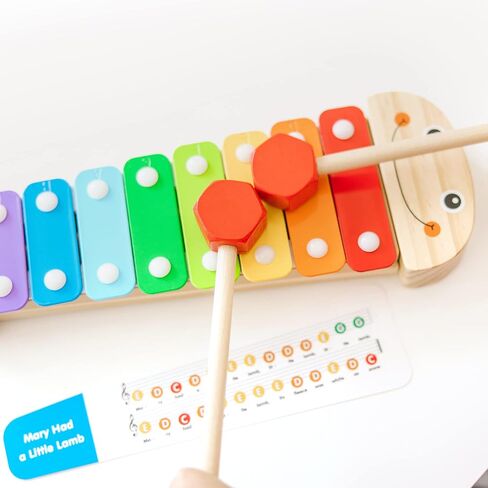 Melissa & Doug Caterpillar Xylophone Musical Toy With Wooden Mallets 15.25" x 6.5" x 1.5 - For Toddlers,Ages 3+,Blue in Saudi Arabia
