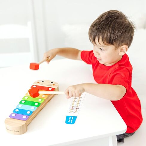 Melissa & Doug Caterpillar Xylophone Musical Toy With Wooden Mallets 15.25" x 6.5" x 1.5 - For Toddlers,Ages 3+,Blue in Saudi Arabia