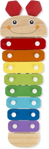 Melissa & Doug Caterpillar Xylophone Musical Toy With Wooden Mallets 15.25" x 6.5" x 1.5 - For Toddlers,Ages 3+,Blue in Saudi Arabia