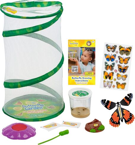 Butterfly Mini Garden Gift Set with Live Cup of Caterpillars – Life Science & STEM Education - Best Birthday Gift, for Boys & Girls Age 4 5 6 7 8 Years Old in Saudi Arabia