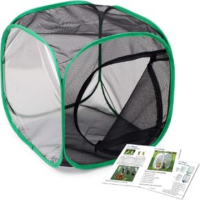 RESTCLOUD Insect and Butterfly Habitat Cage Terrarium Pop-up 12 X 12 X 12 Inches