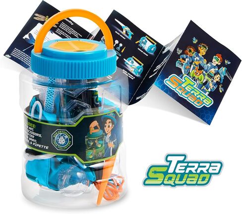 مجموعة استكشاف الطبيعة من Play-Act Bug Catcher - تتضمن دلو المسكن، وصندوق المخلوقات، وكتيب الأنشطة، وشبكة الفراشة، والمكبر، والملقط، والماصة، وملقط الحشرات، وقبعة استكشاف لالتقاط الحشرات للأطفال بعمر 3 سنوات فما فوق. in Kuwait