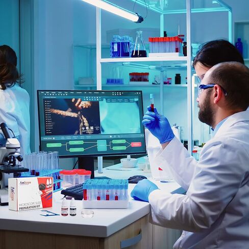 مجموعة إعداد شرائح المجهر SP-14 من أمسكوب بما في ذلك البقع in Kuwait