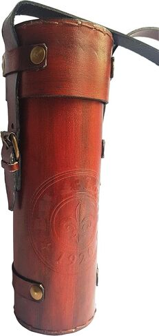 Brass Nautical - Functional Telescope | Brass Made | Glass Optics and High Magnfication | Kid's Telescope | Camouflage Finish | 18in Long | 1 Pc in Leather Bag | Handheld Antique Style | Spyglass in Kuwait