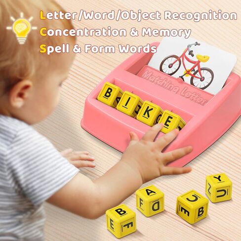 HahaGift Toddler Girl Toys Age 3 4 5 6 7，Matching Letter Game Preschool Learning Educational Toys for Kids 3-8 Year Old Boys Girls, Best Christmas Birthday Toy Gift for 3 4 5 Years Old Kindergartener in Saudi Arabia
