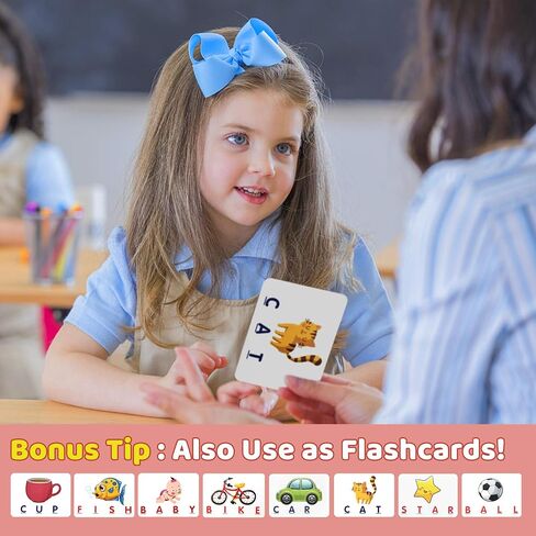 HahaGift Toddler Girl Toys Age 3 4 5 6 7，Matching Letter Game Preschool Learning Educational Toys for Kids 3-8 Year Old Boys Girls, Best Christmas Birthday Toy Gift for 3 4 5 Years Old Kindergartener in Saudi Arabia