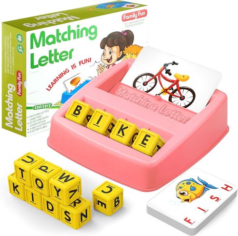 HahaGift Toddler Girl Toys Age 3 4 5 6 7，Matching Letter Game Preschool Learning Educational Toys for Kids 3-8 Year Old Boys Girls, Best Christmas Birthday Toy Gift for 3 4 5 Years Old Kindergartener in Saudi Arabia