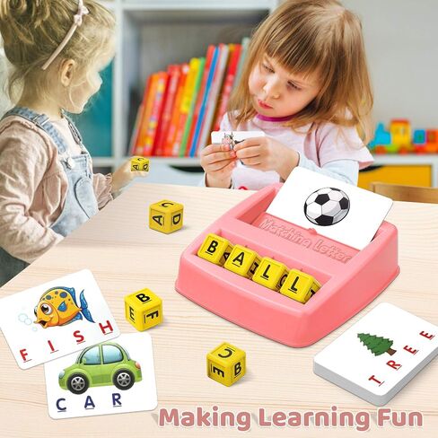 HahaGift Toddler Girl Toys Age 3 4 5 6 7，Matching Letter Game Preschool Learning Educational Toys for Kids 3-8 Year Old Boys Girls, Best Christmas Birthday Toy Gift for 3 4 5 Years Old Kindergartener in Saudi Arabia