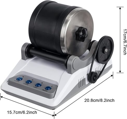 Hersance Rock Tumbler Kit, Professional Rock Polisher for Kids & Adults, Durable Noise-Reduced Barrel, Rocks, 4 Polishing Grits, Rock Polisher Great Science Kit for Boys and Girls in Kuwait