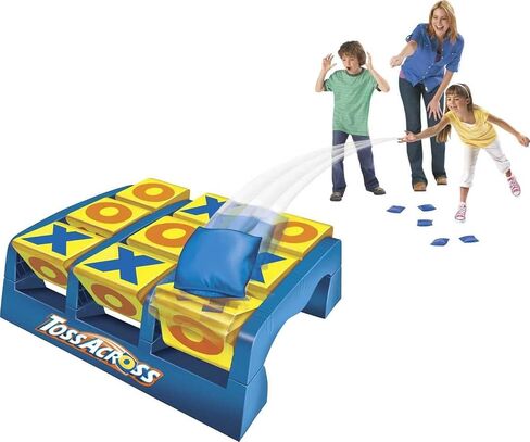 ألعاب Mattel Games Toss Across Kids في الهواء الطلق، لعبة Bean Bag Toss للتخييم وليلة العائلة، احصل على ثلاثة في صف واحد لعدد 2-4 لاعبين in Saudi Arabia