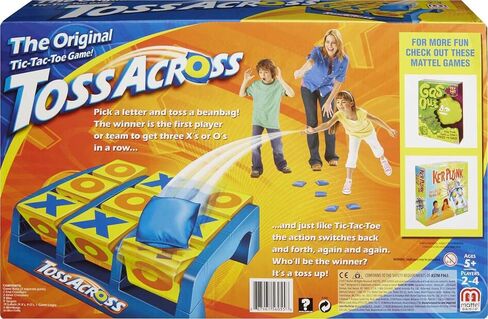 ألعاب Mattel Games Toss Across Kids في الهواء الطلق، لعبة Bean Bag Toss للتخييم وليلة العائلة، احصل على ثلاثة في صف واحد لعدد 2-4 لاعبين in Saudi Arabia
