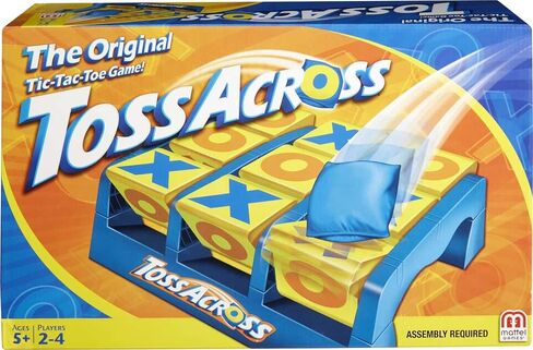 ألعاب Mattel Games Toss Across Kids في الهواء الطلق، لعبة Bean Bag Toss للتخييم وليلة العائلة، احصل على ثلاثة في صف واحد لعدد 2-4 لاعبين in Saudi Arabia