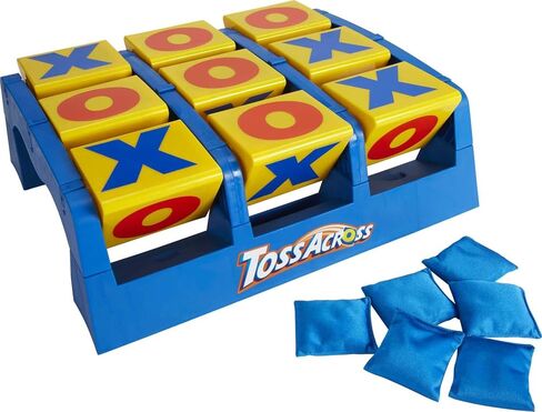 ألعاب Mattel Games Toss Across Kids في الهواء الطلق، لعبة Bean Bag Toss للتخييم وليلة العائلة، احصل على ثلاثة في صف واحد لعدد 2-4 لاعبين in Saudi Arabia