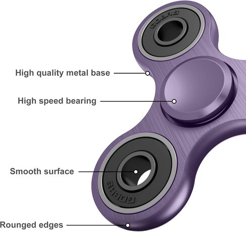 ATESSON Fidget Spinner Toys, Durable High Speed Bearing Metal Hand Finger Spinners EDC ADHD Focus Anxiety Stress Relief Boredom Killing Time Toys for Kids Adults in Saudi Arabia