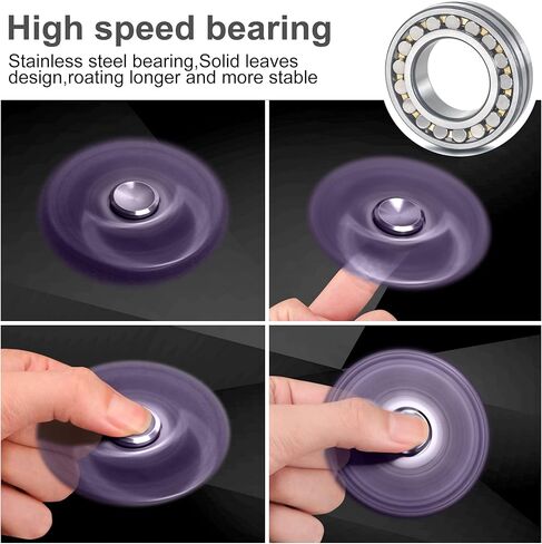 ATESSON Fidget Spinner Toys, Durable High Speed Bearing Metal Hand Finger Spinners EDC ADHD Focus Anxiety Stress Relief Boredom Killing Time Toys for Kids Adults in Saudi Arabia