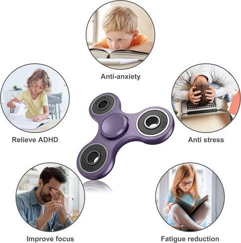ATESSON Fidget Spinner Toys, Durable High Speed Bearing Metal Hand Finger Spinners EDC ADHD Focus Anxiety Stress Relief Boredom Killing Time Toys for Kids Adults in Saudi Arabia
