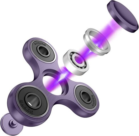 ATESSON Fidget Spinner Toys, Durable High Speed Bearing Metal Hand Finger Spinners EDC ADHD Focus Anxiety Stress Relief Boredom Killing Time Toys for Kids Adults in Saudi Arabia
