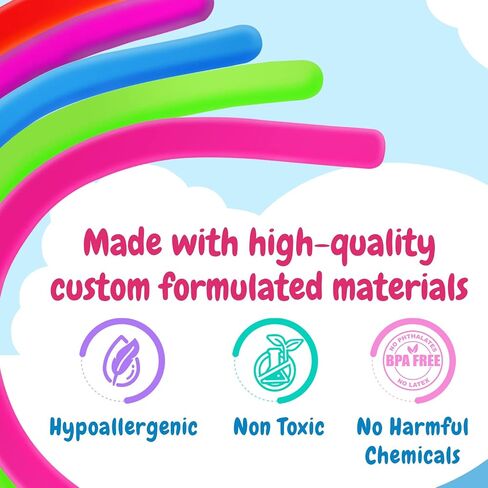 Impresa - 5 Pack Original Stretchy Fidget Sensory Toys for Kids and Adults - Monkey Noodles - Stretches from 12 Inches to 8 Feet (BPA/Phthalate/Latex-Free) in Saudi Arabia