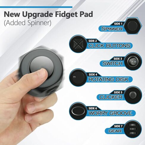 مكعب فيدجيت سبينرز من WTYCD، 6 وظائف جانبية مع ألعاب تململ سداسية رائعة للأولاد والبنات والكبار لتخفيف التوتر in Kuwait