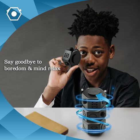 مكعب فيدجيت سبينرز من WTYCD، 6 وظائف جانبية مع ألعاب تململ سداسية رائعة للأولاد والبنات والكبار لتخفيف التوتر in Kuwait