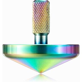 Spinning Top Stainless Steel Precision Gyroscope Spin Anti-Gravity Spinner Top Perfect Balance Desktop Toy, Unique Gift for Men/Adults (Blue)