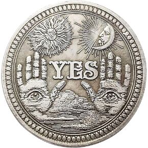 Yes No Challenge Coin Decision Maker Divination Coin(Bronze)