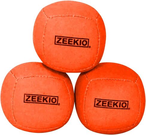 كرات Zeekio Lunar Juggling Ball - 110 جم كرات احترافية متفاعلة مع الأشعة فوق البنفسجية مكونة من 6 ألواح - عبوة من 3 قطع in Kuwait