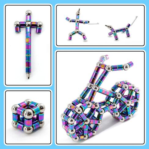 Magnetic Pen,Decompression Magnet Metal Pen,Fidget Pen with 13 Magnetic Rings,Creative Toy Pen Can Write,Intellectual Learning and Stress Reduction Gifts for Family or Friends.（Golden） in Saudi Arabia